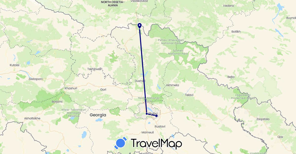 TravelMap itinerary: driving in Georgia (Asia)